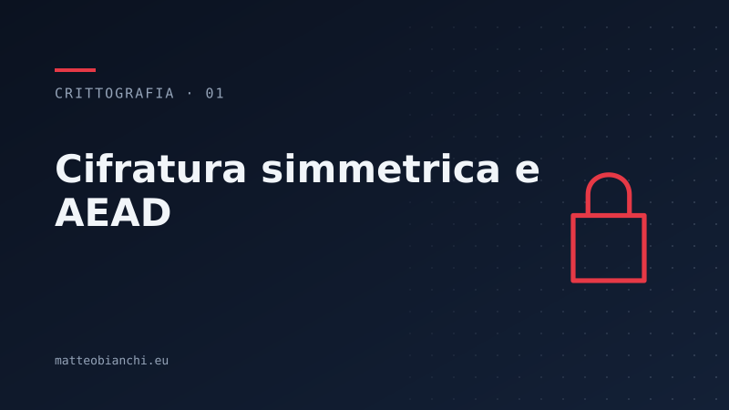Featured image of post Cifratura simmetrica e AEAD