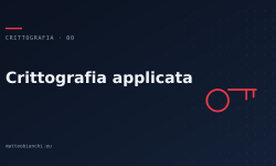 Featured image of post Crittografia applicata: la serie