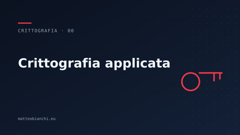 Featured image of post Crittografia applicata: la serie