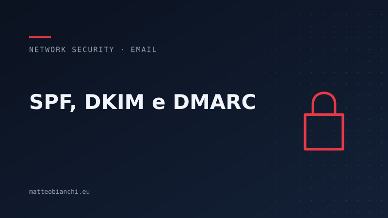 Featured image of post SPF, DKIM e DMARC: autenticare chi invia la posta