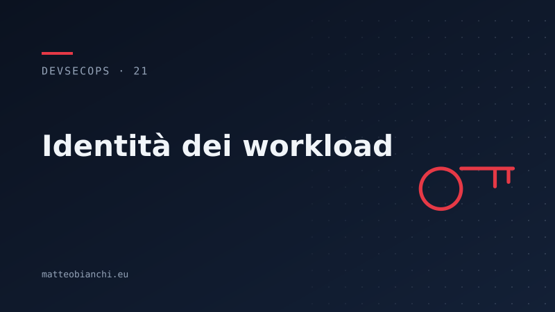 Featured image of post Identità dei workload: dal codice al cloud