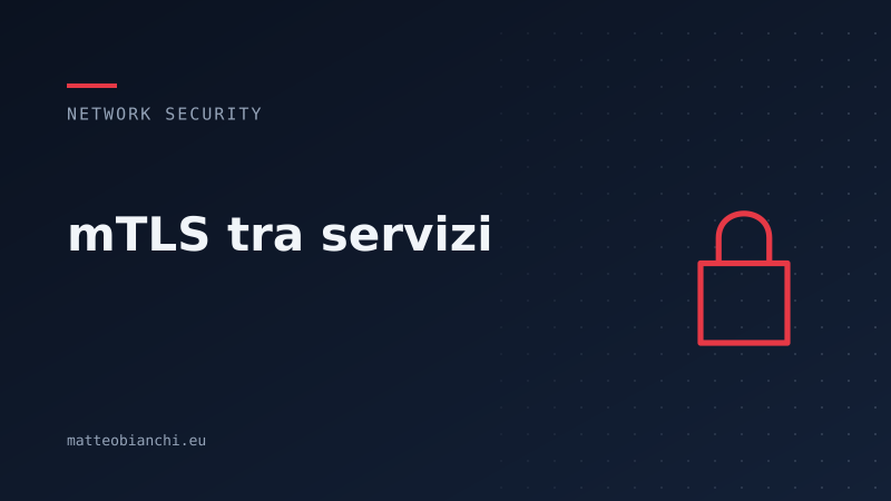 Featured image of post mTLS: autenticare i servizi, non solo i server