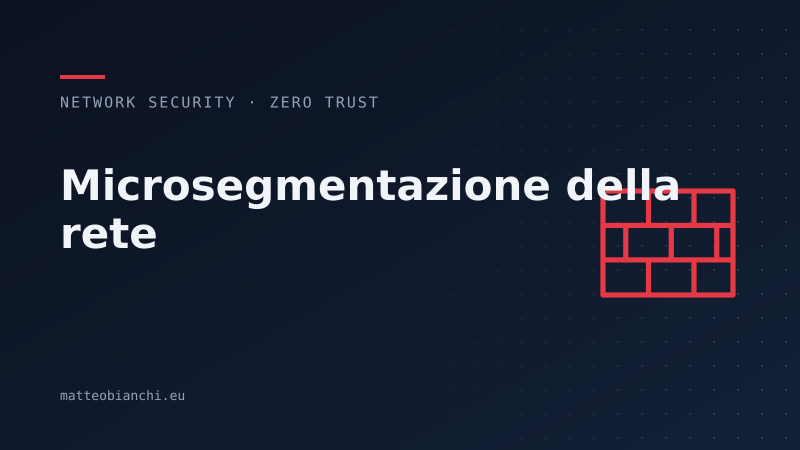 Featured image of post Microsegmentazione: dividere la rete fino al singolo workload