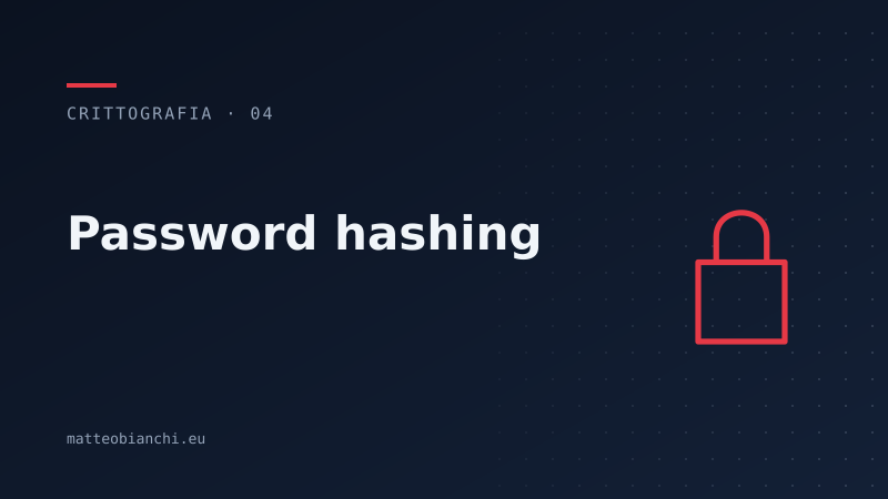 Featured image of post Password hashing: lentezza come virtù