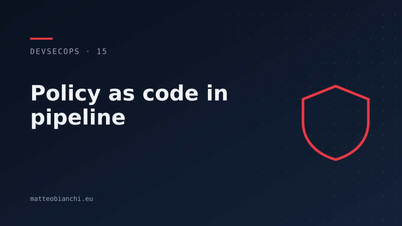 Featured image of post Policy as code nella pipeline