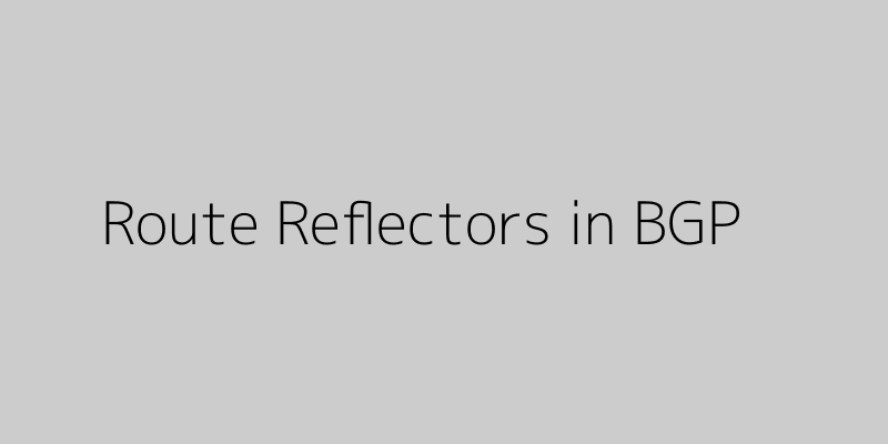 Featured image of post A Deep Dive into Route Reflectors in BGP