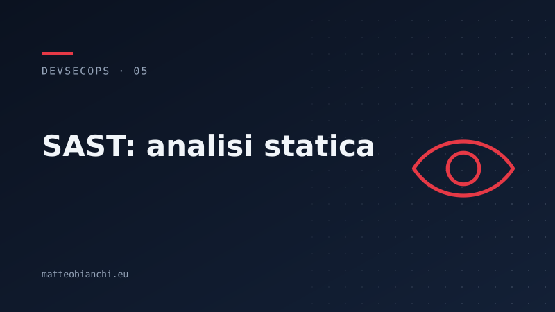 Featured image of post SAST: analizzare il codice senza eseguirlo