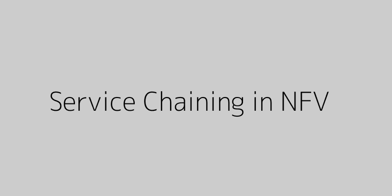 Featured image of post A Deep Dive into Service Chaining in NFV
