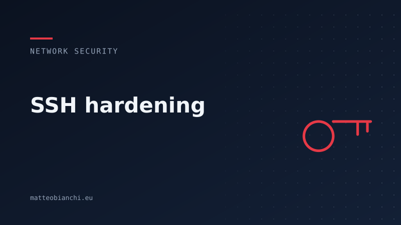 Featured image of post SSH hardening: chiavi, cifrari e difesa dagli accessi