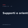 Supporti e orientamento