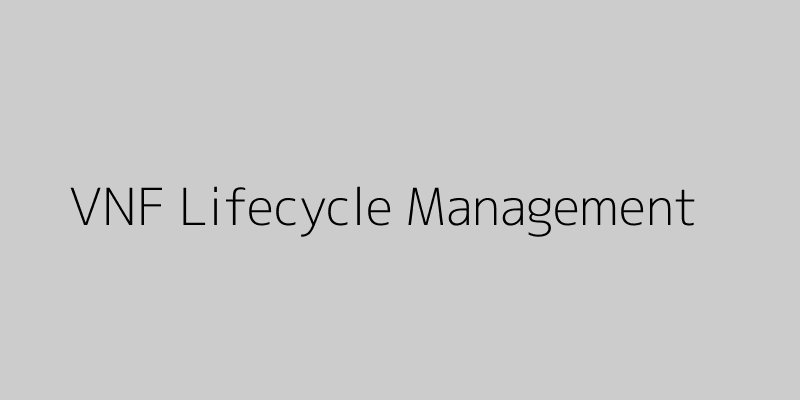 Featured image of post A Deep Dive into VNF Lifecycle Management
