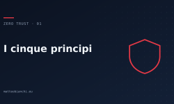 Featured image of post I cinque principi dello Zero Trust